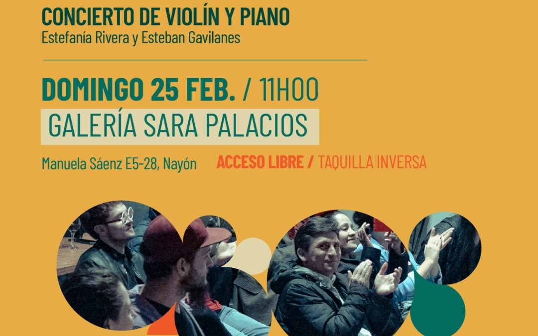 Concierto de violín y piano – Galería Sara Palacios