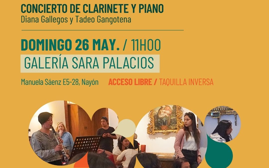 Concierto de clarinete y piano – Galería Sara Palacios