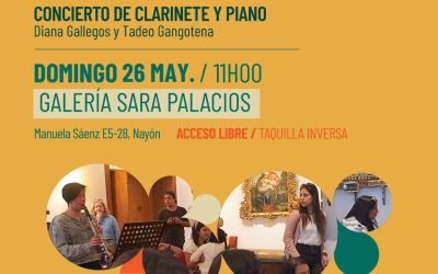 Concierto de clarinete y piano – Galería Sara Palacios