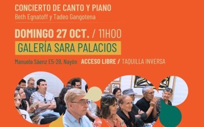 El Circuito de octubre: Concierto de canto y piano – Galería Sara Palacios